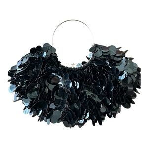 NWOT Lauren Tango New York Black Sequin Handbag